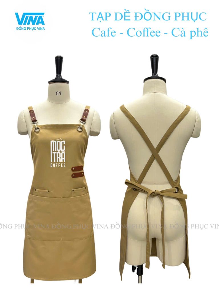 Tạp dề pha chế quán Mộc Trà