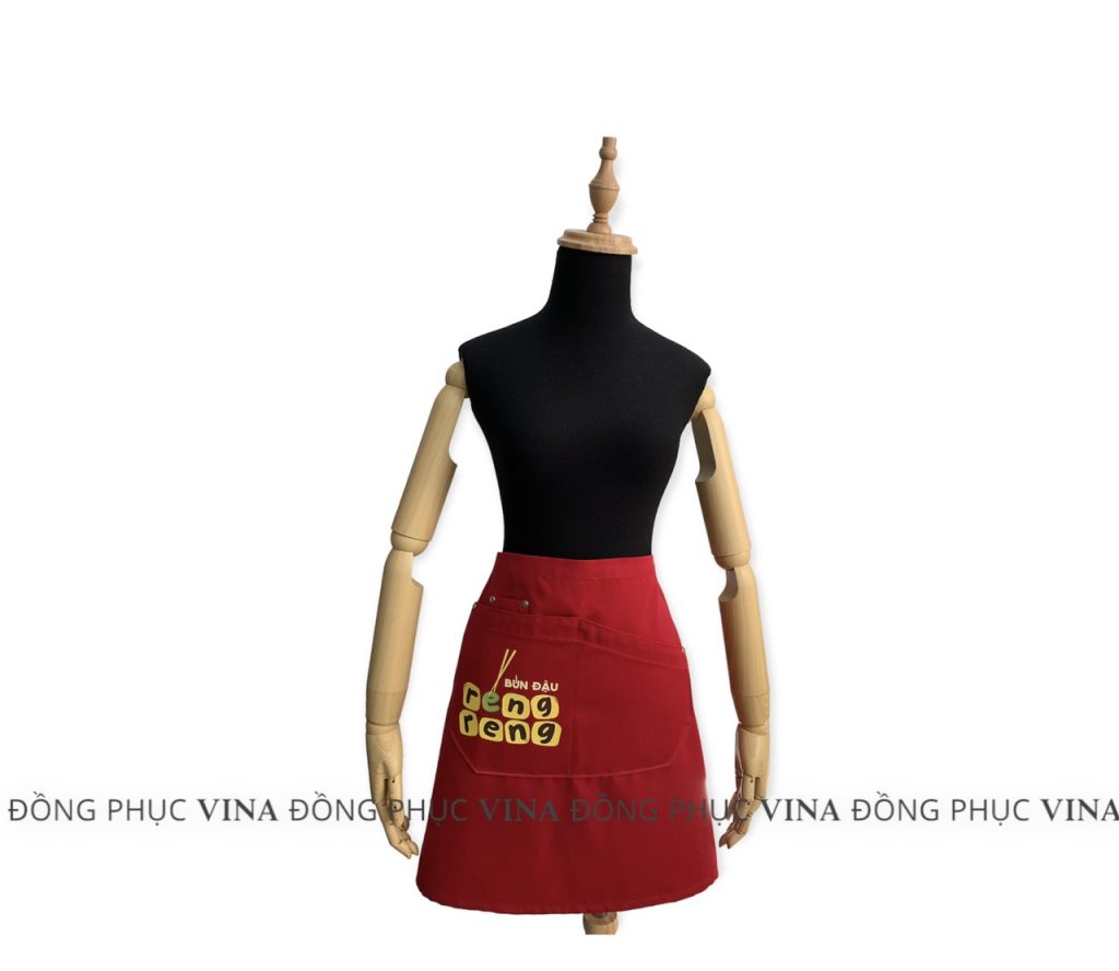 Tạp dề ngắn phục vụ nhà hàng Reng Reng