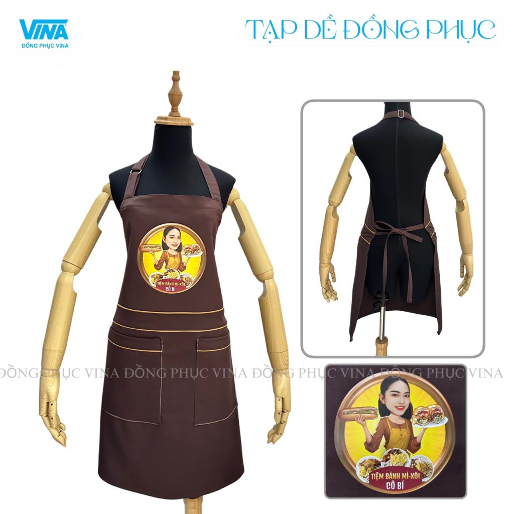 Mẫu tạp dề quán ăn cô bi — Đồng Phục Vina