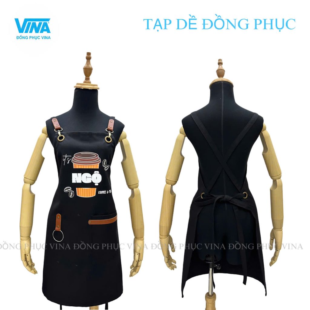 Mẫu tạp dề quán cà phê pha chế phục vụ ngộ — Đồng Phục Vina