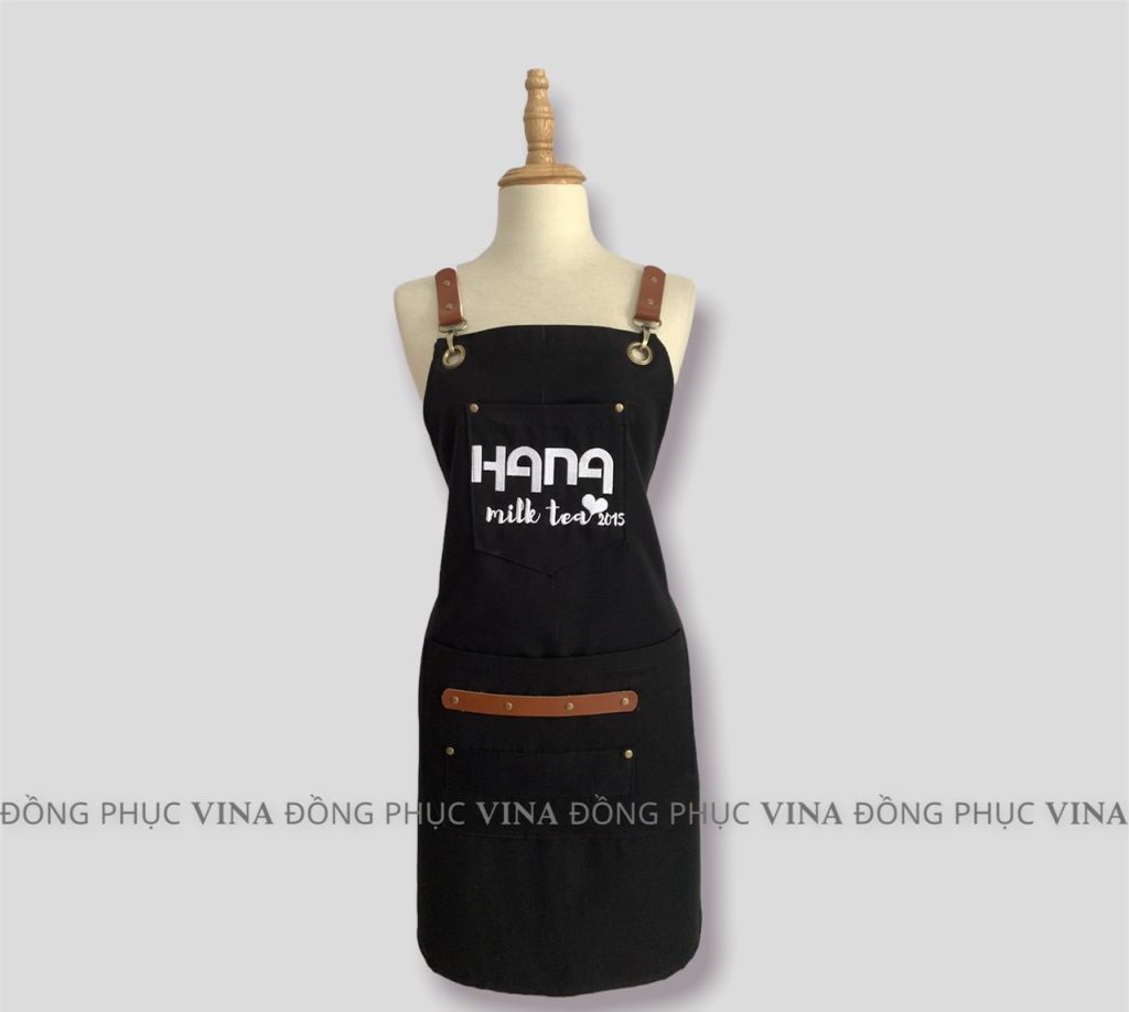 Mẫu tạp dề quán trà sữa hana — Đồng Phục Vina