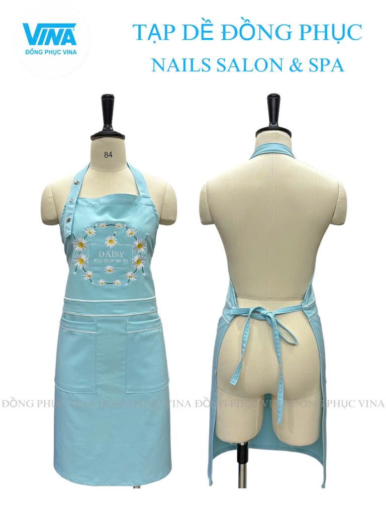 Mẫu tạp dề tiệm daisy nails salon & spa — Đồng Phục Vina